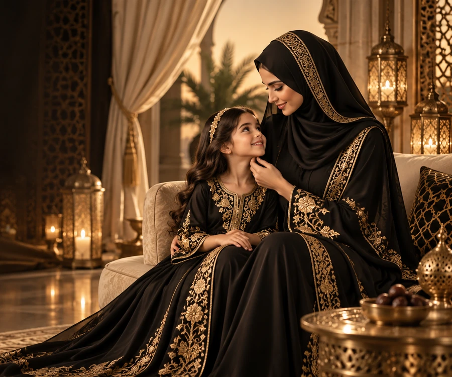 Illustrative mother-and-daughter editorial