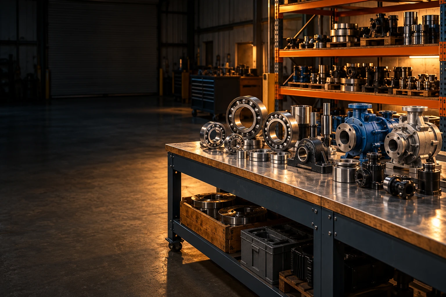 Industrial parts and equipment display