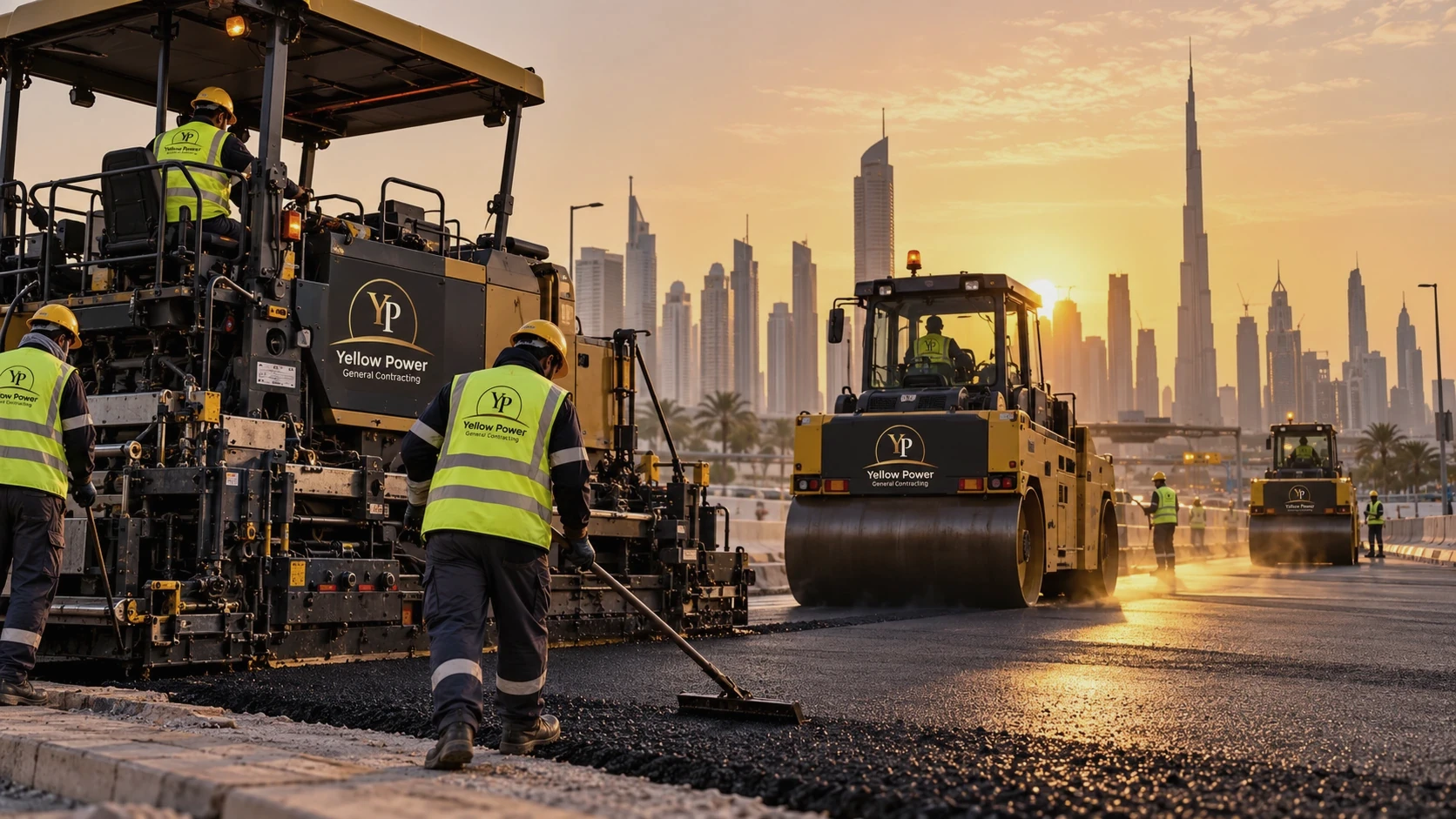 Illustrative photography: Road maintenance in a UAE work setting